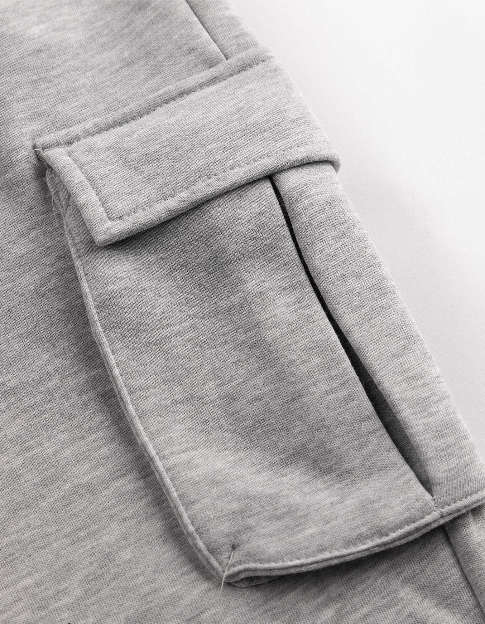Cargohose - Loose Fit - Grau