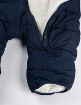 Skafander - Pli&scaron;ano krzno - tamno-plava