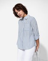 Blusa - Taschina sul petto - blu scuro
