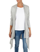 Damen Longcardigan mit Rippenstruktur