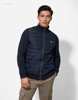 Propínací mikina - Směs materiálů - tmave modra