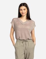 Slipover - Geperforeerd breisel - donkergroen