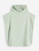 Badeponcho - Musselin - dunkelblau