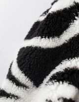 Sweatjacke - Plüsch - schwarz