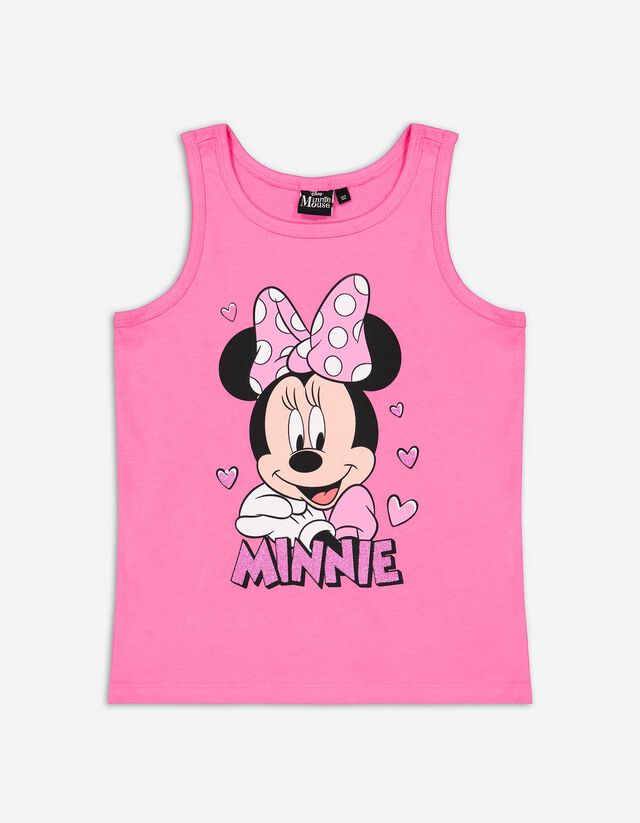 koszulka bez rękawów - Myszka Minnie - rozowy