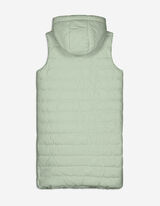 Lange Weste - Kapuze mit Tunnelzug