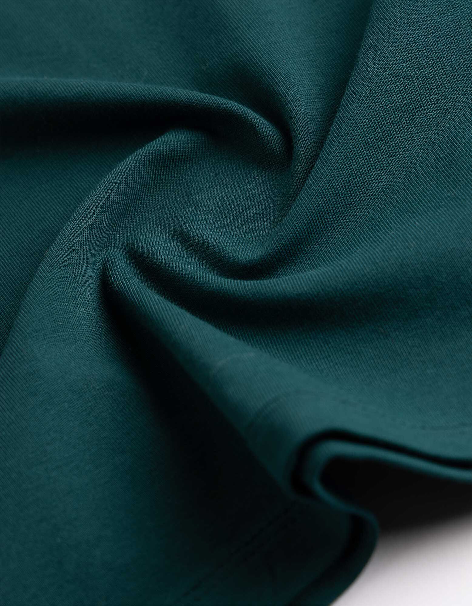 Langarmshirt - Baumwolle - Petrol