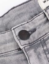 Short en jean - Revers cousus au bas des jambes - Gris