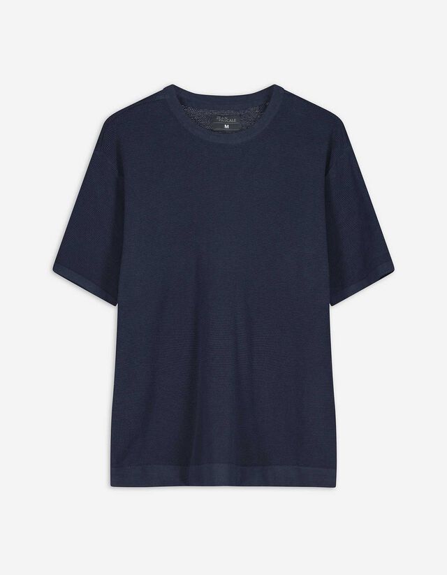 T-Shirt - Strick - dunkelblau