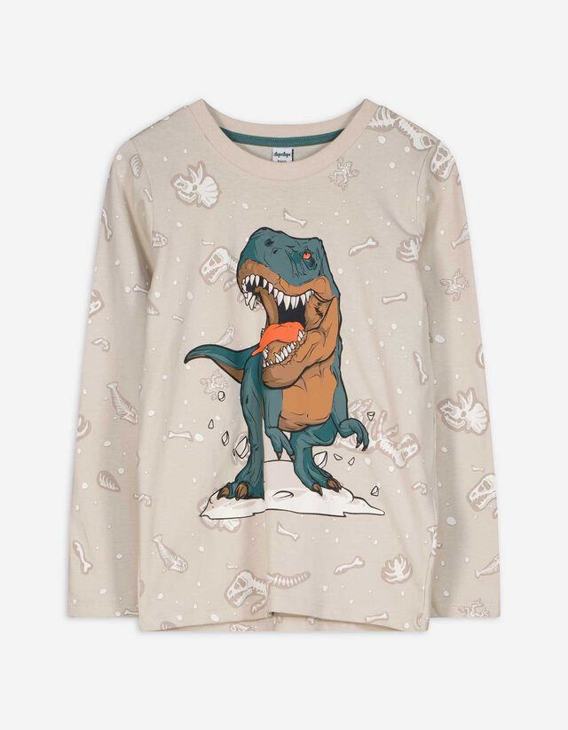 Longsleeve - Print - beige