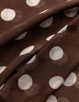 Loop-Schal - Polka Dots - Braun