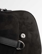 Tasche - Wildlederimitat - schwarz