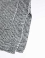 Kardigán - Visszahajtott ujj - szürke