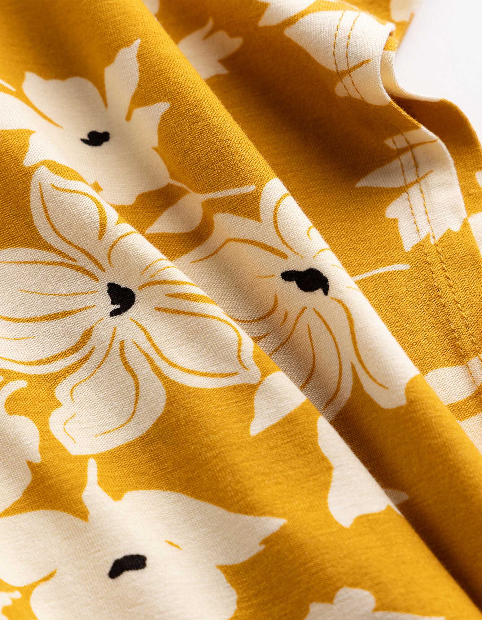 T-shirt - Cordon de serrage - Jaune