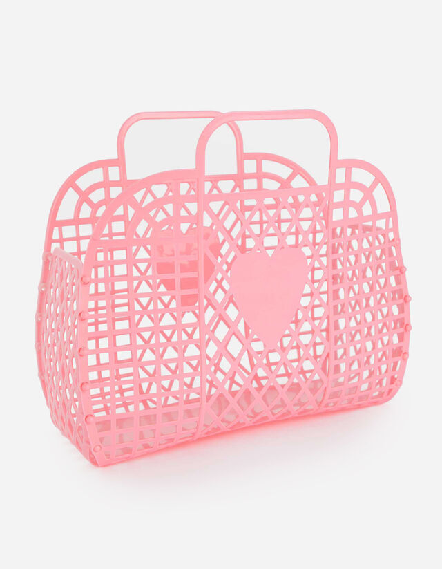 Henkeltasche - einfarbig - pink