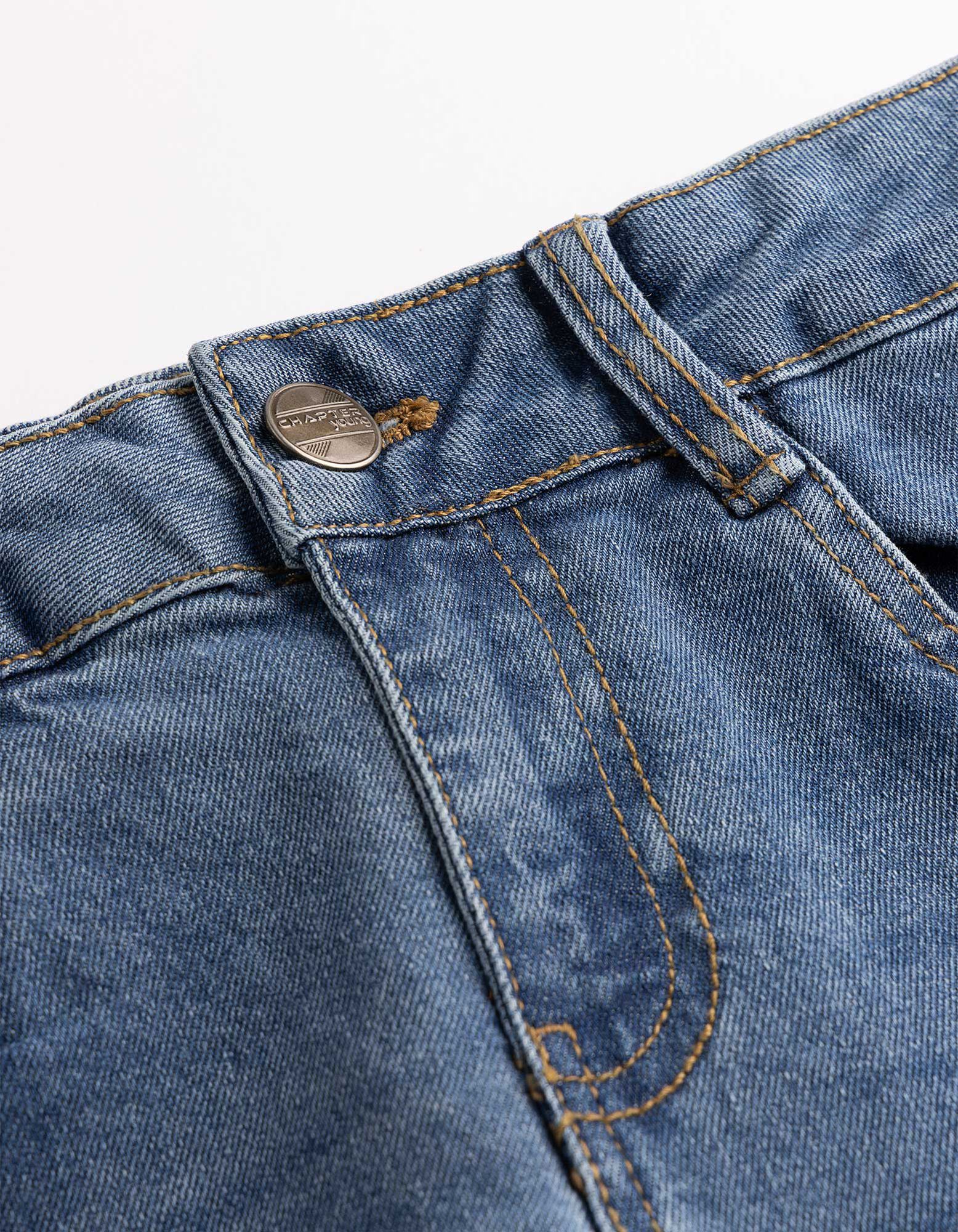 Dž&iacute;nov&eacute; &scaron;ortky - středně modr&yacute; denim - modra