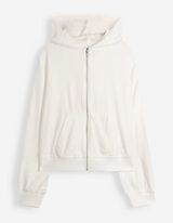 Sweatvest - Fluweel - Off-White