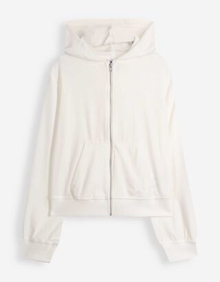 Sweatvest - Fluweel - Off-White