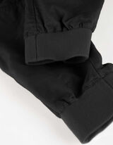 joggersy - elastyczny pas - czarny