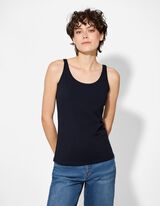 Tanktop - Effen - donkerblauw