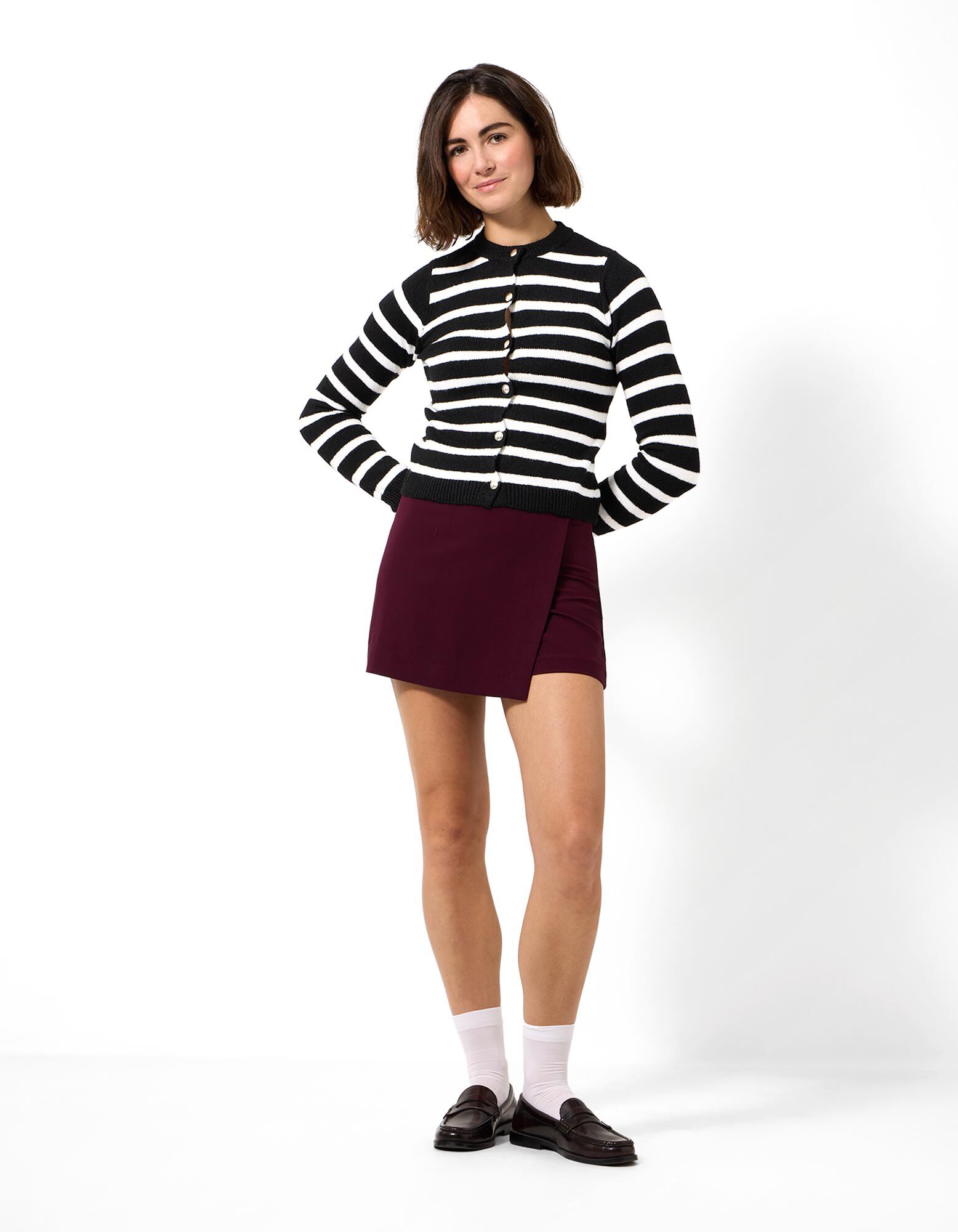 Cardigan - Knopfleiste - Schwarz