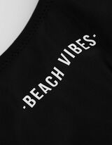 Kupaći kostim - Slovni print - crno