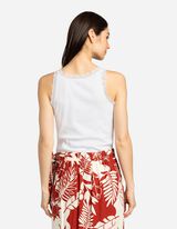 Trumpa palaidinė - Nėrinių apvadas - baltas