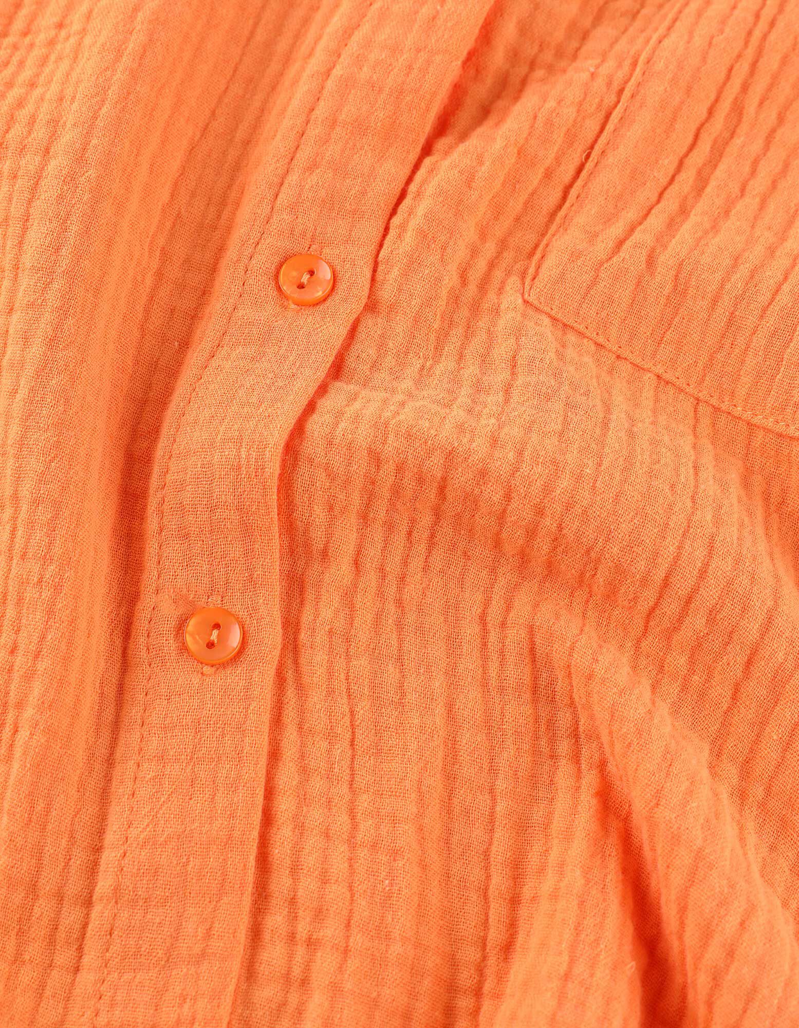 Košilová halenka - Mušelín - oranzova - Takko Fashion