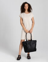 Abito t-shirt - Maniche spioventi - beige