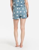 Pidžama šorts - Zaobljena ivica - svetlo-plava