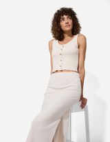 Rock - Rippenstruktur - weiß