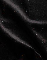 T-shirt &agrave; manches longues - Tissu brillant - Noir