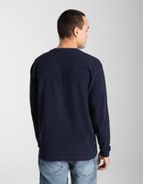 Longsleeve - Label - donkerblauw