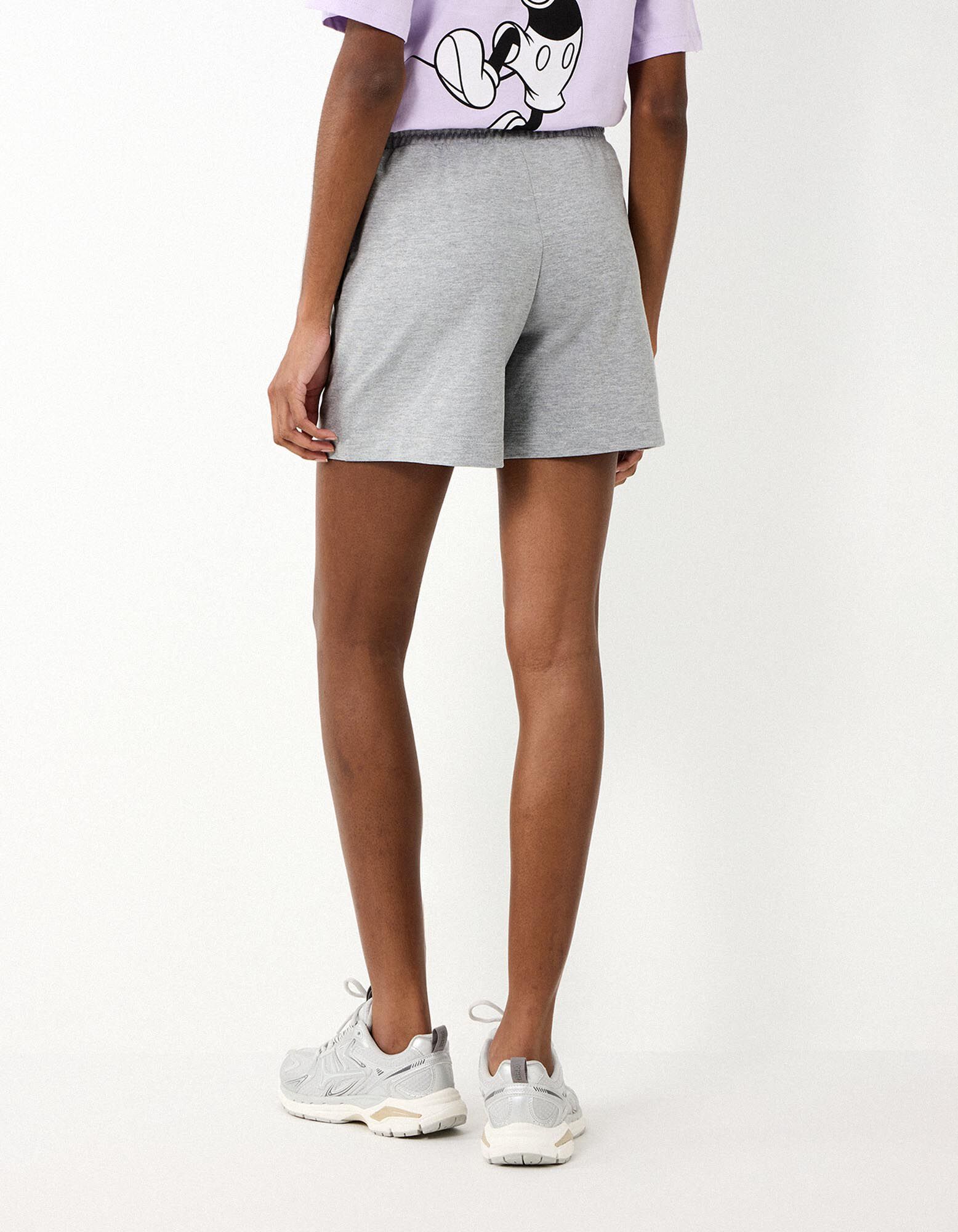Shorts - Baumwoll-Mix - Hellgrau
