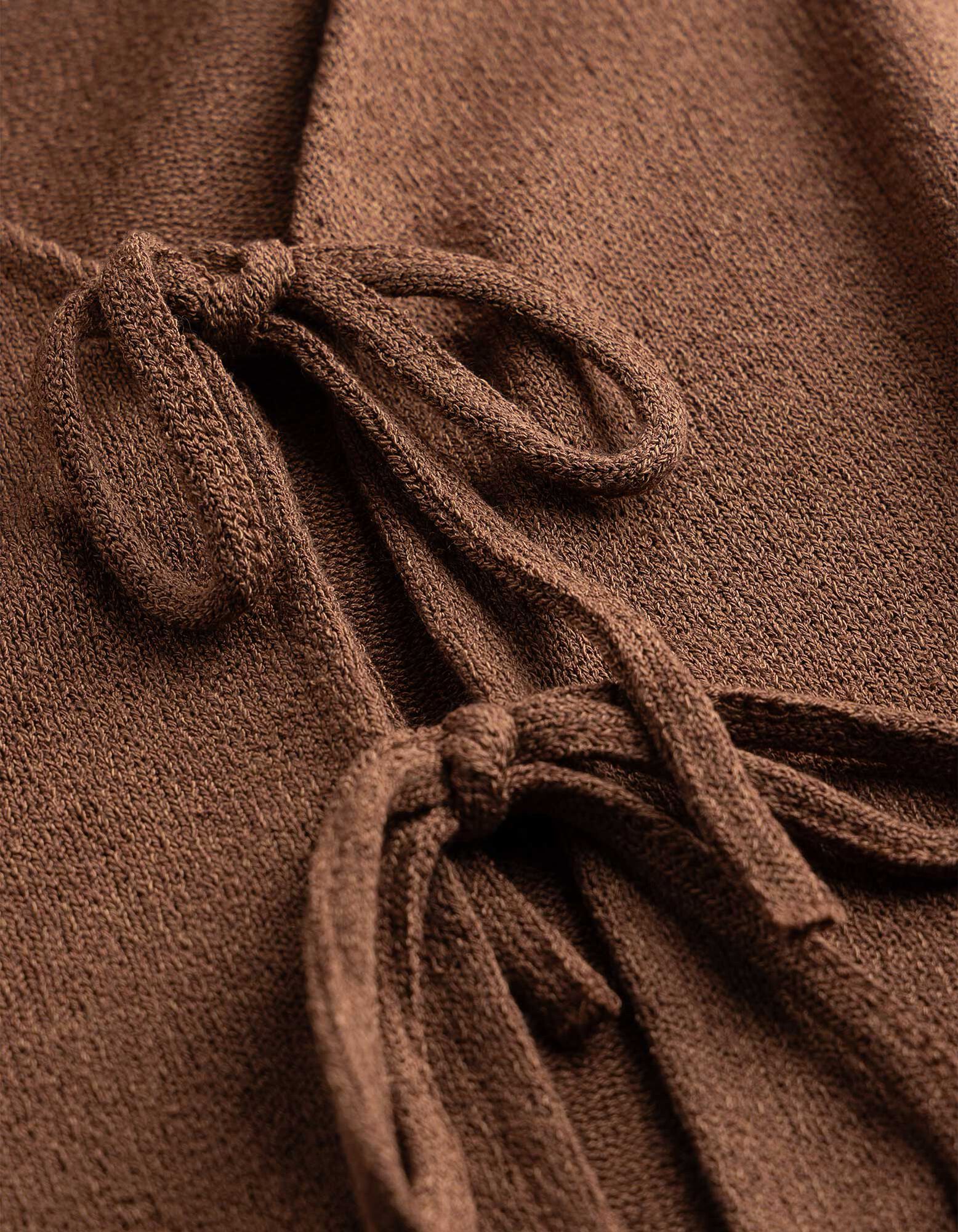 Stricktop - Viskose-Anteil - Braun