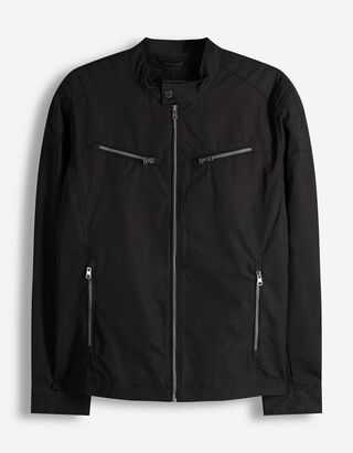 Jacke - Stehkragen - schwarz