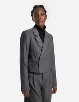 Pintsak - l&uuml;hendatud - hall