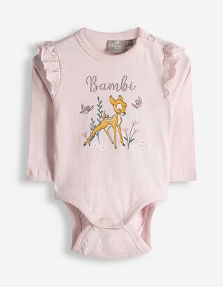 Body cu m&acirc;necă lungă - Bambi - Roz