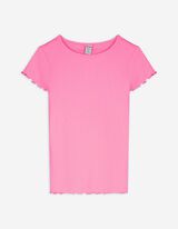 T-Shirt - Rippenstruktur - pink