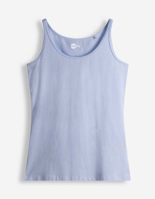 Top - Percentuale di tessuto elasticizzato - celeste