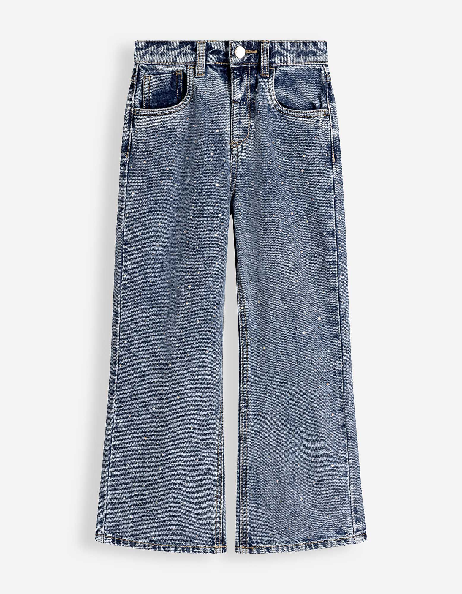 Jeans - Ziersteine - blau