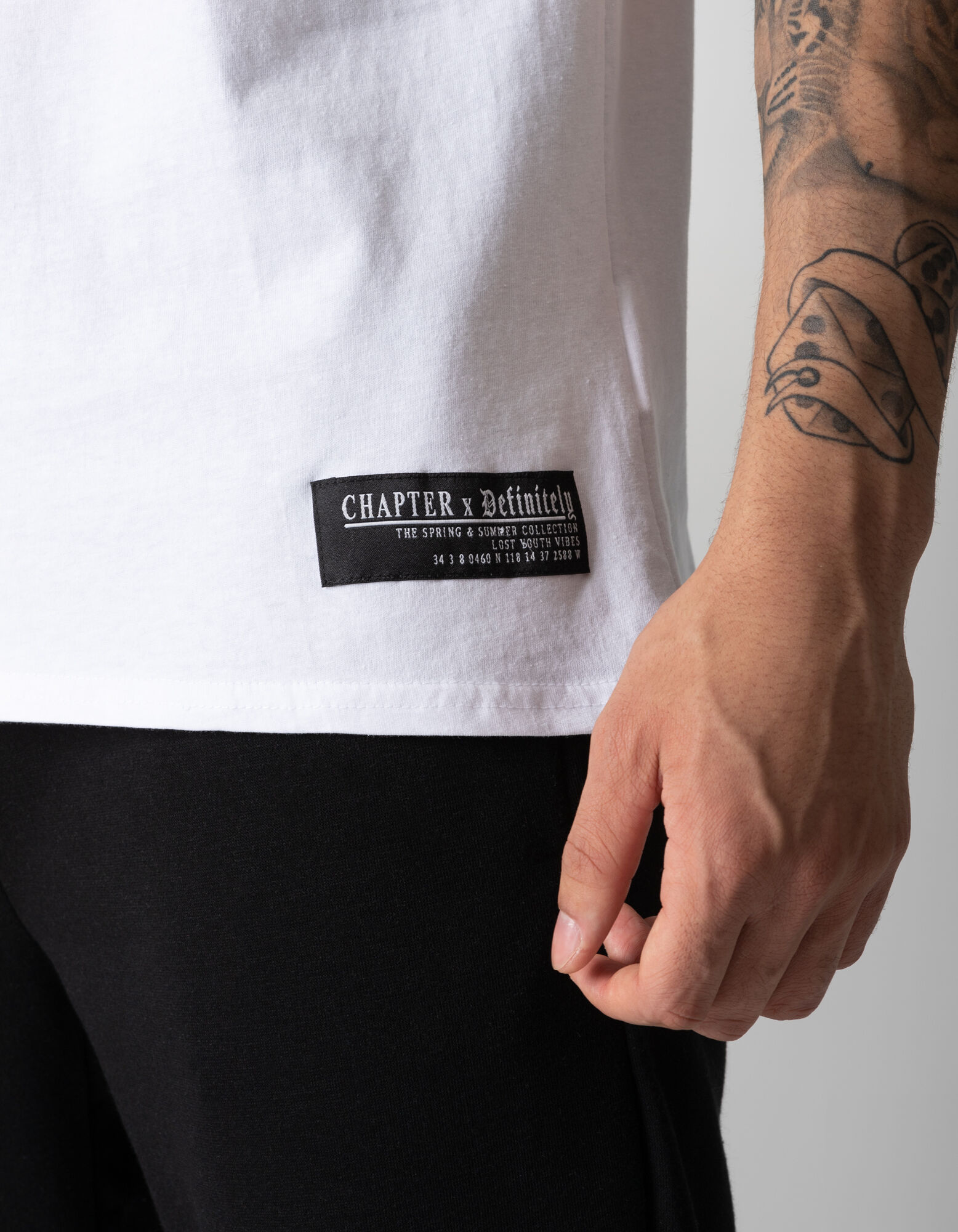 T-shirt - Message imprim&eacute; - blanc