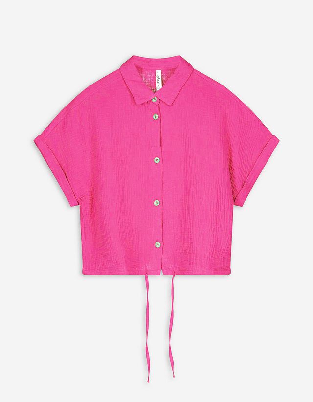 Overhemdblouse - Mousseline - pink