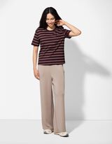 Majica kratkih rukava - Pruge - tamno lila