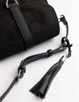 Tasche - Wildlederimitat - schwarz