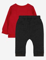 Komplet majice in hlač - Potisk - rdeca