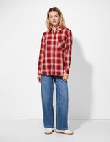 Blouse - Ruitmotief - rood