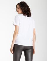 Tricou - Imprimeu mesaj - Alb