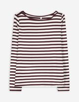 Langarmshirt - Baumwolle - dunkellila