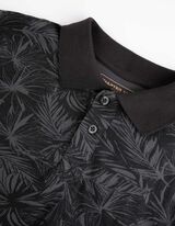 Polo marškinėliai - Ištisinis raštas - tamsiai pilkas